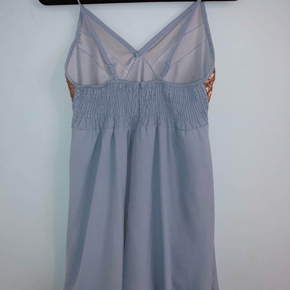 Sparkly Blue Babydoll Dress - Picture 4 of 5